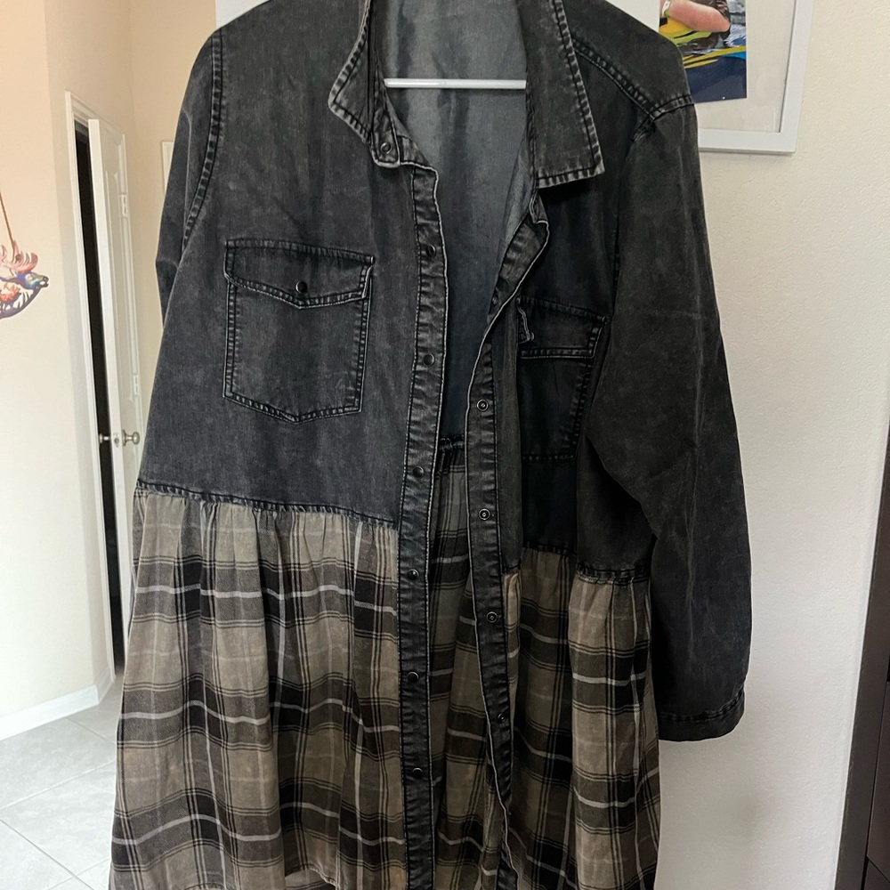 Yours clothing Jean/flannel jacket lightweight